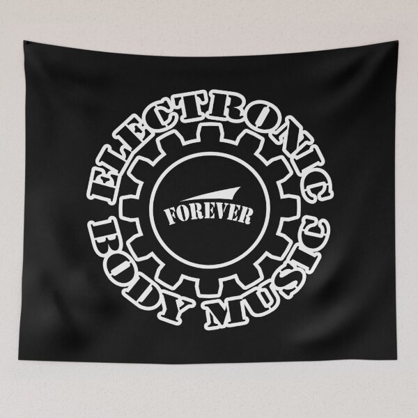 Item preview, Electronic Body Music Forever EBM Gear Black Outline designed and sold by lathspell.