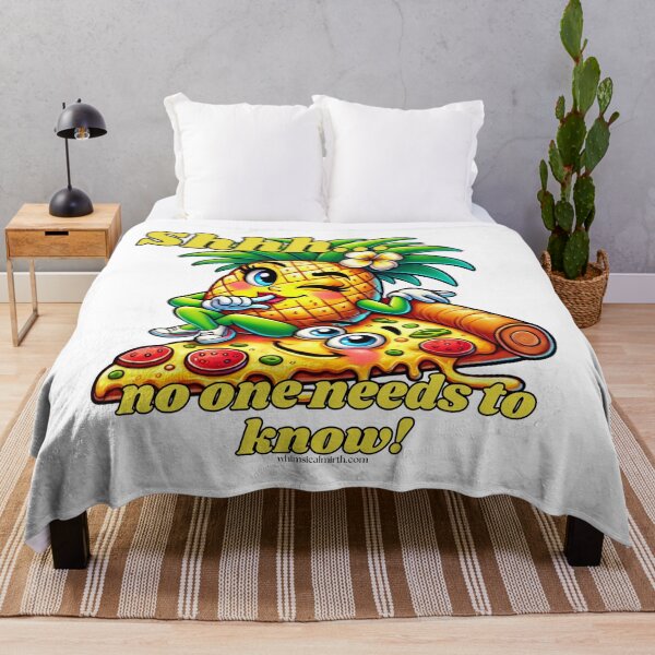 Aperçu de l'œuvre Ananas sur pizza - Chut... Personne n'a besoin de le savoir ! créée et vendue par Whimsical Mirth.