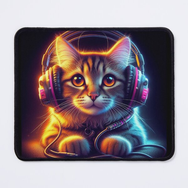 Item preview, Meaow with Headphones designed and sold by APOLLO TWENTY ONE.