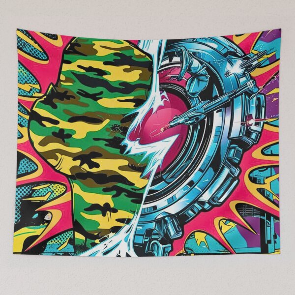 Item preview, Extraterrestrial Graffiti: Camo on a Cyberpunk Planet designed and sold by CamouflageLab.