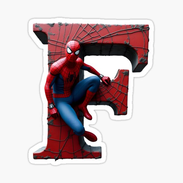 Item preview, Spiderman Monogram Letter F designed and sold by AnimEra2025.