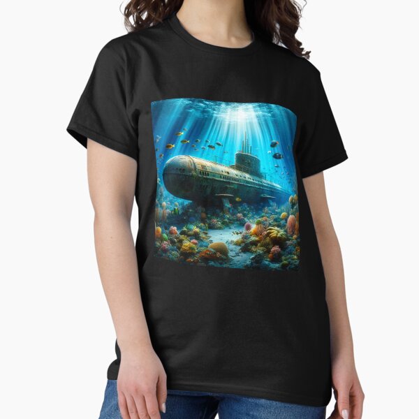 Vista previa del artículo con la obra «Un viejo submarino en el mar.», diseñado y vendido por Dogandesighn.