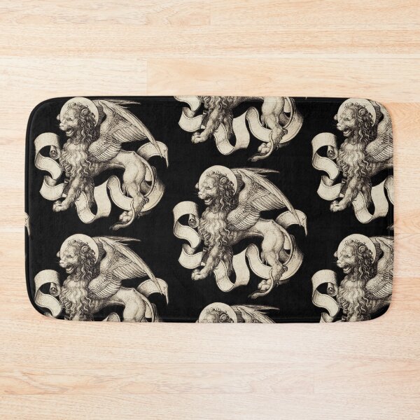Item preview, Mythical Winged Lion Illustration Featuring Scrollwork and Ornate Detailing designed and sold by portokalis.