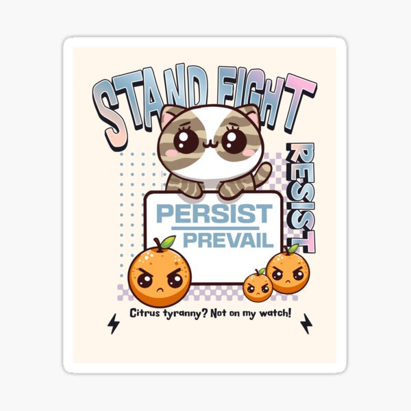 Vista previa del artículo con la obra «Resistir Persistir Prevalecer», diseñado y vendido por BaffledSnout.