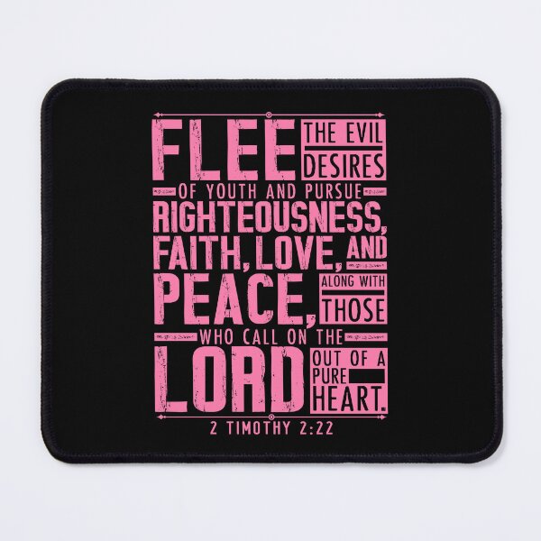 Item preview, 2 Timothy 2:22 Flee The Evil Desires Of Youth designed and sold by plushism.