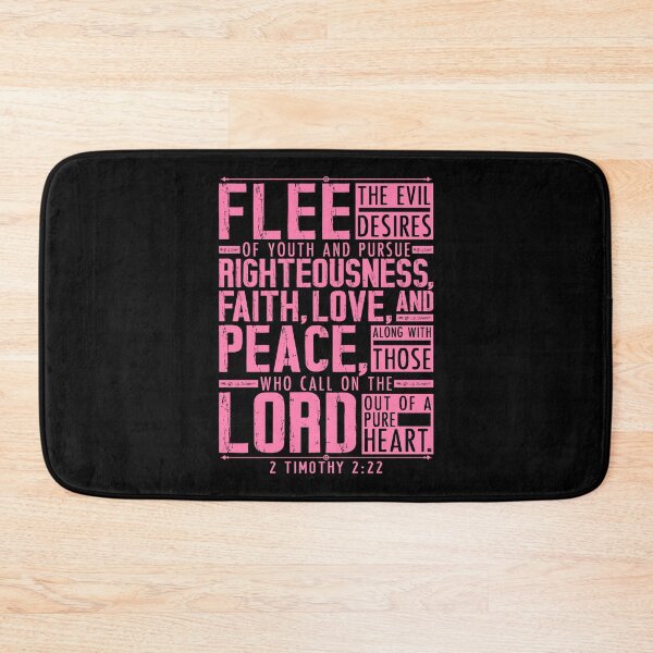 Item preview, 2 Timothy 2:22 Flee The Evil Desires Of Youth designed and sold by plushism.