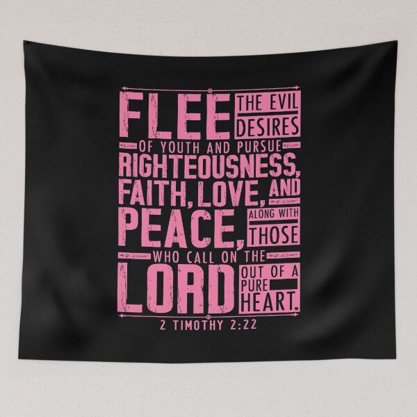 Item preview, 2 Timothy 2:22 Flee The Evil Desires Of Youth designed and sold by plushism.