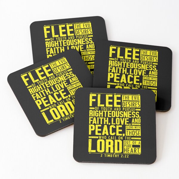 Item preview, 2 Timothy 2:22 Flee The Evil Desires Of Youth designed and sold by plushism.