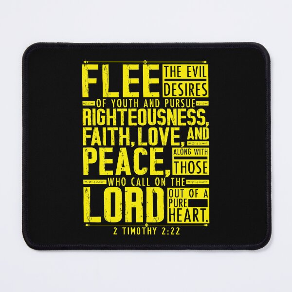 Item preview, 2 Timothy 2:22 Flee The Evil Desires Of Youth designed and sold by plushism.