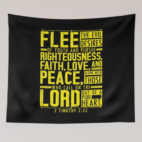 Item preview, 2 Timothy 2:22 Flee The Evil Desires Of Youth designed and sold by plushism.