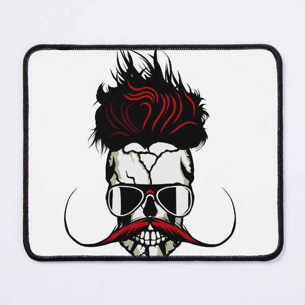 Item preview, skull hipster mustache mustached skull designed and sold by Achille3777.