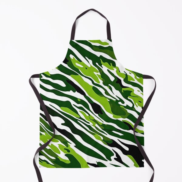 Item preview, Green and White Camo Tiger Stripes Camouflage Pattern designed and sold by CamouflageLab.