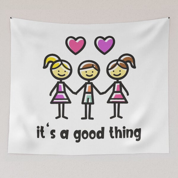 Item preview, Throuple Threesome Non-Monogamy IT'S A GOOD THING Polyfidelity designed and sold by Carl's Clothing.