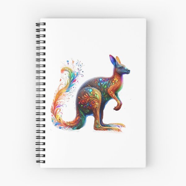 Item preview, Vibrant Glowing Kangaroo – Fantasy Neon Wildlife Art designed and sold by GloriousArtSKD.