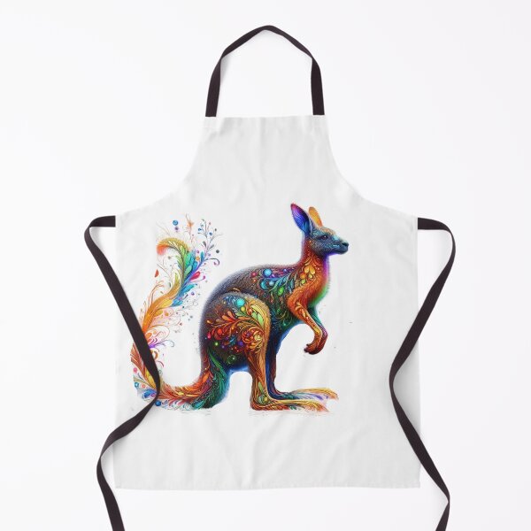 Item preview, Vibrant Glowing Kangaroo – Fantasy Neon Wildlife Art designed and sold by GloriousArtSKD.