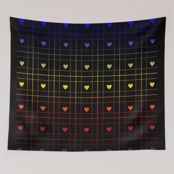 Item preview, Valentine's Day LGBTQ Graphic, Polyamory pride flag graphic, Hearts and lines graphic, St Valentine's Day, 14th February, LGBTQ, Love Heart, self love,  designed and sold by PrideBeProud.