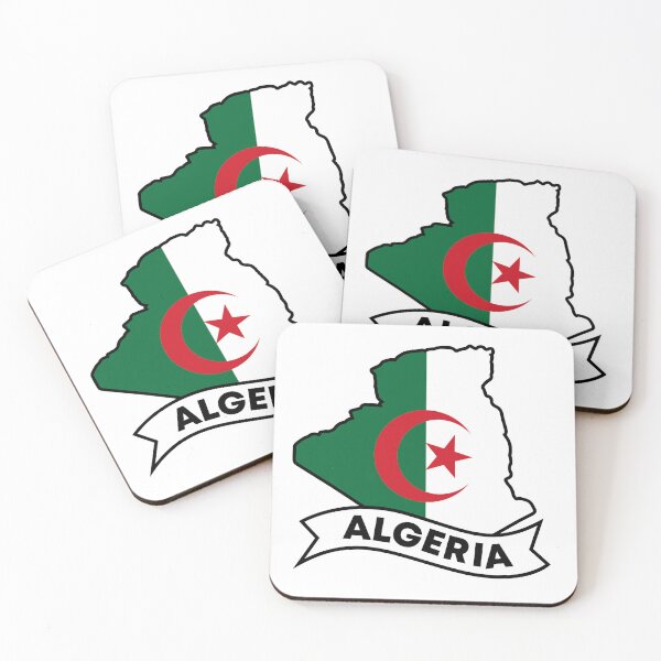 Item preview, Algeria map and flag designed and sold by Wolagno.