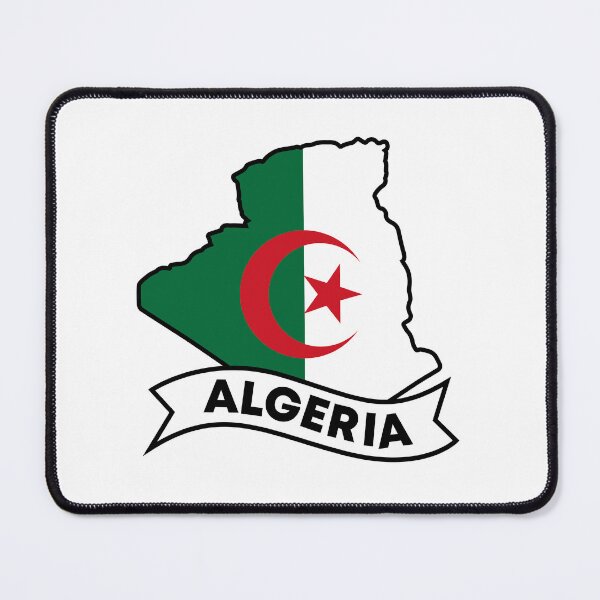 Item preview, Algeria map and flag designed and sold by Wolagno.