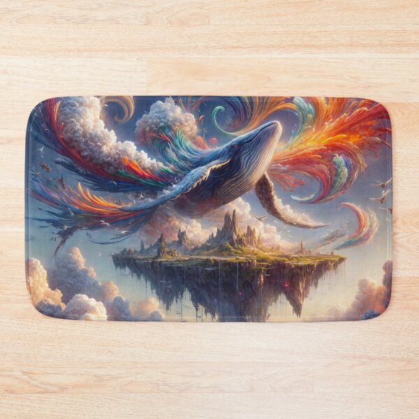 Item preview, Whimsical Flying Whale designed and sold by M-Y-A-R-T-.