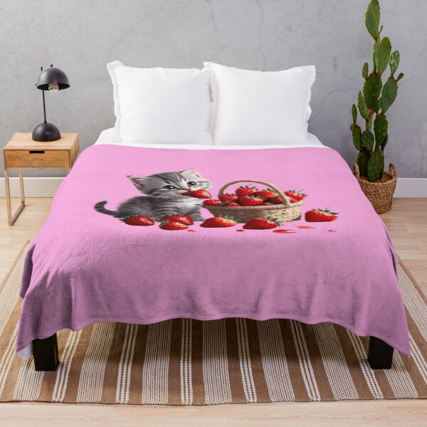 Item preview, Strawberry-Loving Kitten designed and sold by Summer Sunshine.