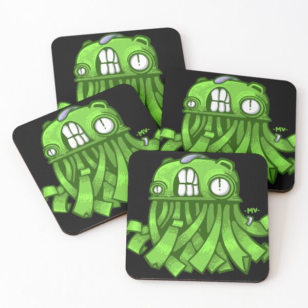 Item preview, green squid designed and sold by manuvila.