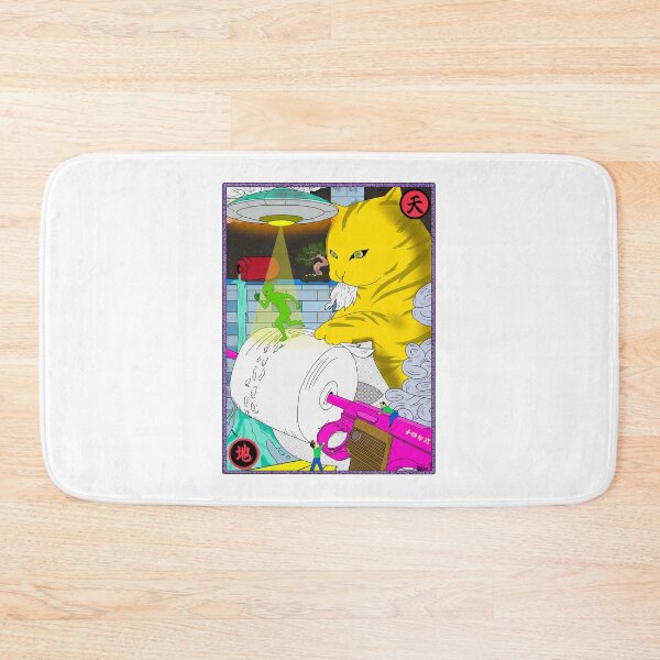 Item preview, Cat chases an Alien. designed and sold by Manhole Delivery.