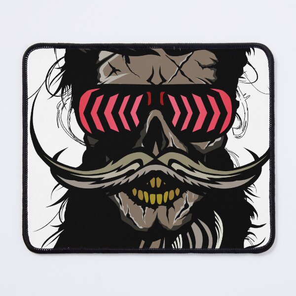 Item preview, hipster skull bearded mustache glasses electro hairstyle designed and sold by Achille3777.