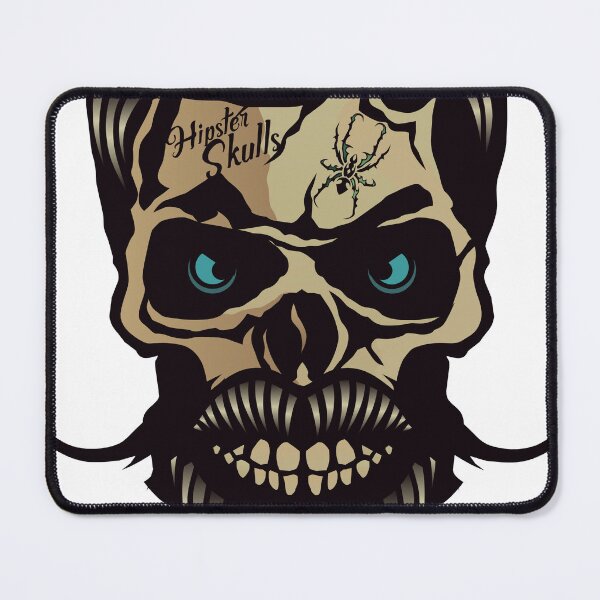 Item preview, hipster skull bearded mustache tattoo spider logo designed and sold by Achille3777.