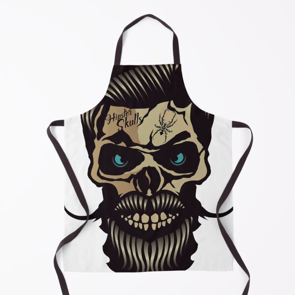 Item preview, hipster skull bearded mustache tattoo spider logo designed and sold by Achille3777.