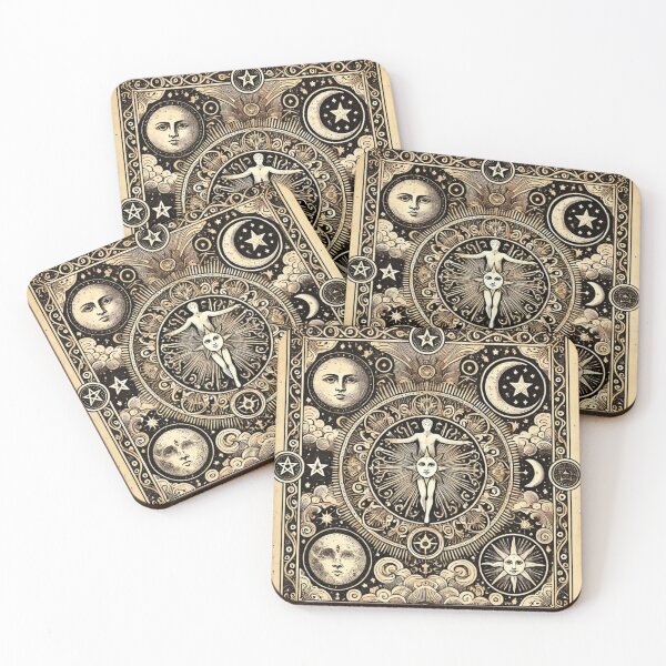 Item preview, Celestial Alchemy – Sun & Moon Mystic Art designed and sold by EllsLittleStore.