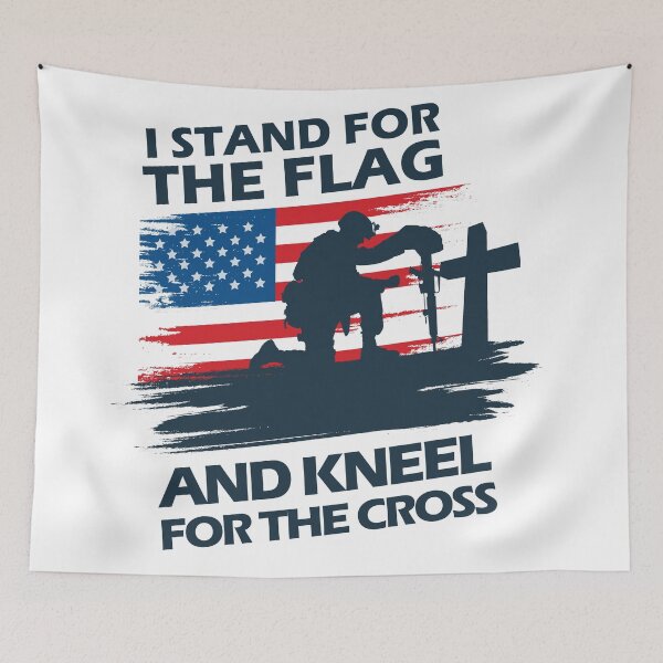 Item preview, I Stand for the Flag and Kneel for the Cross designed and sold by mydesignsbylar.