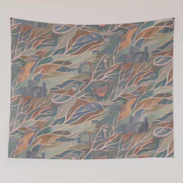 Item preview, Haunting Jane Eyre Gothic Art – Thornfield Hall, Moors & Twisting Branches designed and sold by Ema Tudose.