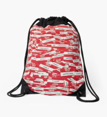 Hello My Name Is - Name Tag Design Drawstring Bag
