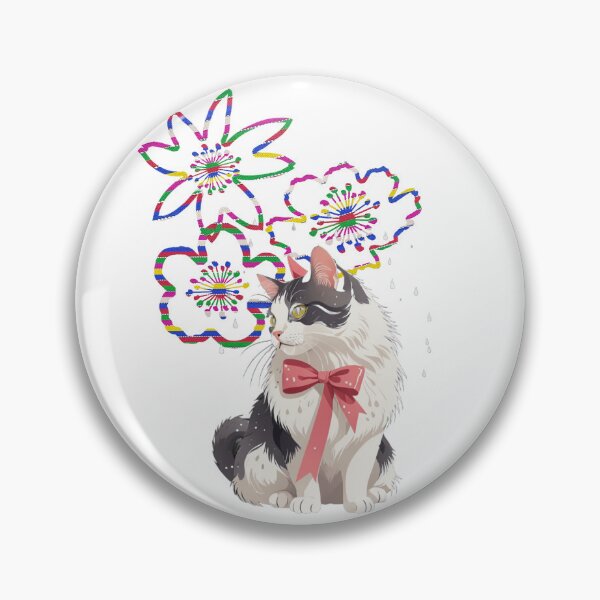 Item preview, saekdong flower ribbon cat designed and sold by gaon-kr.