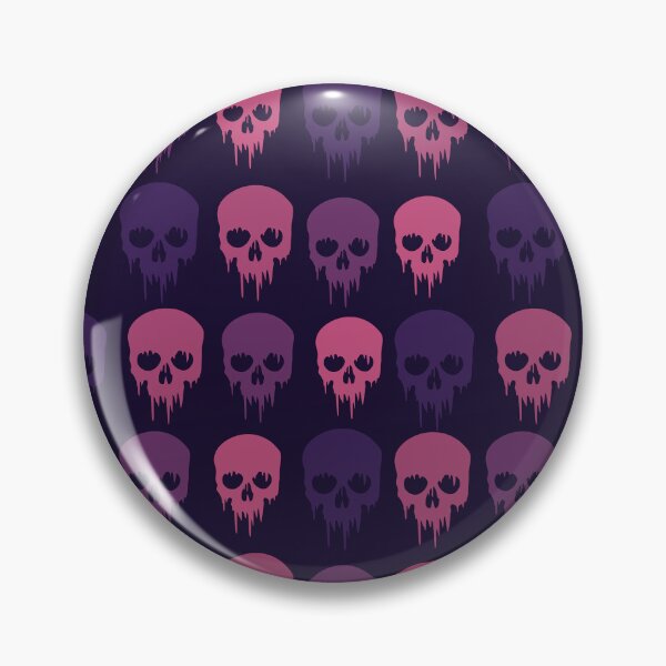 Item preview, Skulls all over print in purple and pink designed and sold by CorvusLunaArt.