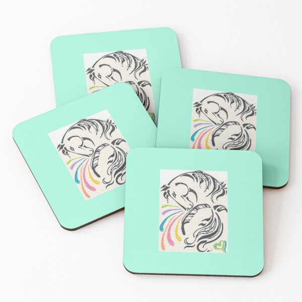 Item preview, Wavy & Proud horse in black-and-white with splashes of colour designed and sold by FFC4U.