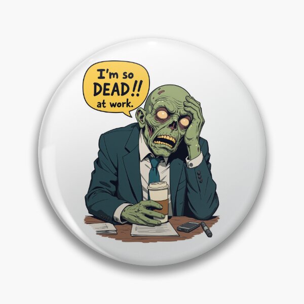 Item preview, Zombie Businessman Drowning in Paperwork: A Humorous Take on Overwork designed and sold by FortuneWildCat.