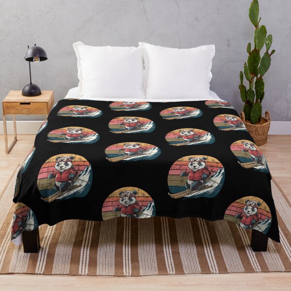 Item preview, Modern Trendy Vintage Sunset  skiing panda designed and sold by SOUFIANE1991.