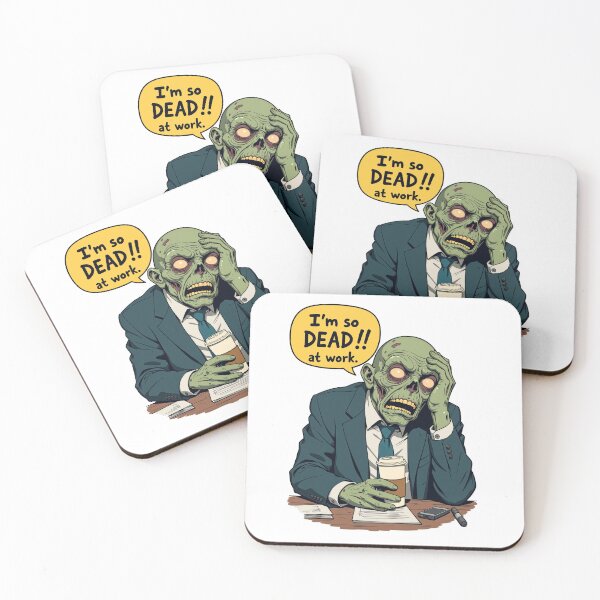 Item preview, Zombie Businessman Drowning in Paperwork: A Humorous Take on Overwork designed and sold by FortuneWildCat.