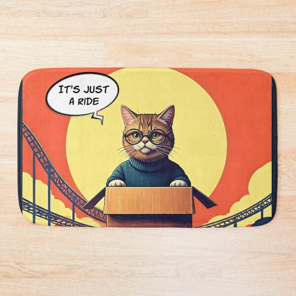 Item preview, It's Just a Ride: Bill Hicks as a cat in a cardboard box on a rollercoaster designed and sold by Dollycat Industries.