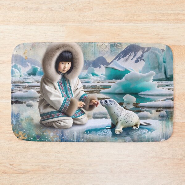 Item preview, Inuit with a Baby Seal designed and sold by M-Y-A-R-T-.