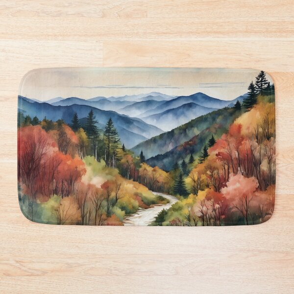 Item preview, Great Smoky Mountains Tennessee North Carolina Watercolor designed and sold by Magnolia Valley Art.