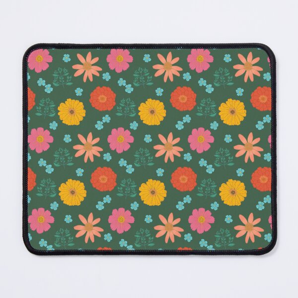 Artikelvorschau, Gartenblumen auf dunkelgrünem Hintergrund entworfen und verkauft von Blooming June Design.