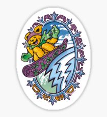 Snowboarding Bear Sticker