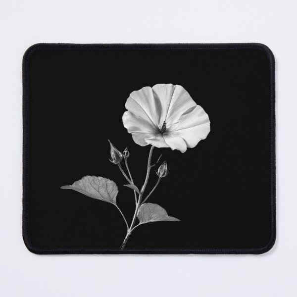 Item preview, Field Bindweed wild flower in black and white colors v2 designed and sold by PiranhaEatFashion.