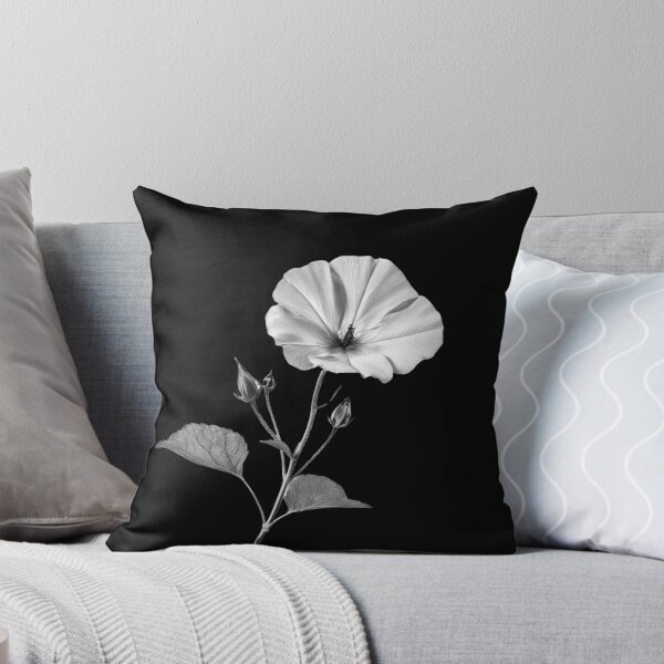 Item preview, Field Bindweed wild flower in black and white colors v2 designed and sold by PiranhaEatFashion.