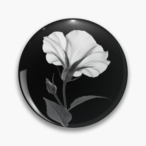 Item preview, Field Bindweed wild flower in black and white colors v3 designed and sold by PiranhaEatFashion.