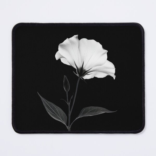 Item preview, Field Bindweed wild flower in black and white colors v4 designed and sold by PiranhaEatFashion.