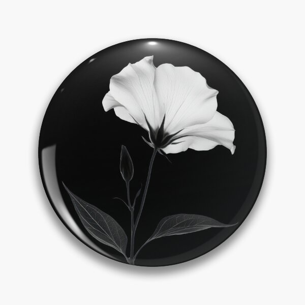 Item preview, Field Bindweed wild flower in black and white colors v4 designed and sold by PiranhaEatFashion.