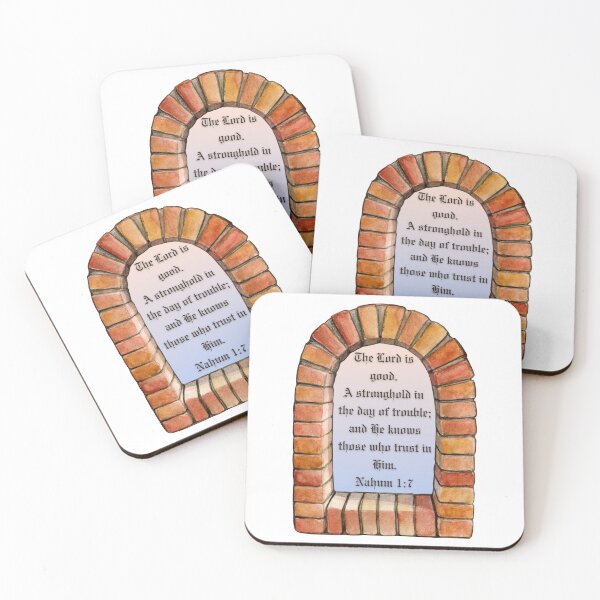 Item preview, Nahum 1:7 - The Lord is good. A stronghold in the day of trouble; and He knows those who trust in Him. designed and sold by FlutterByH.